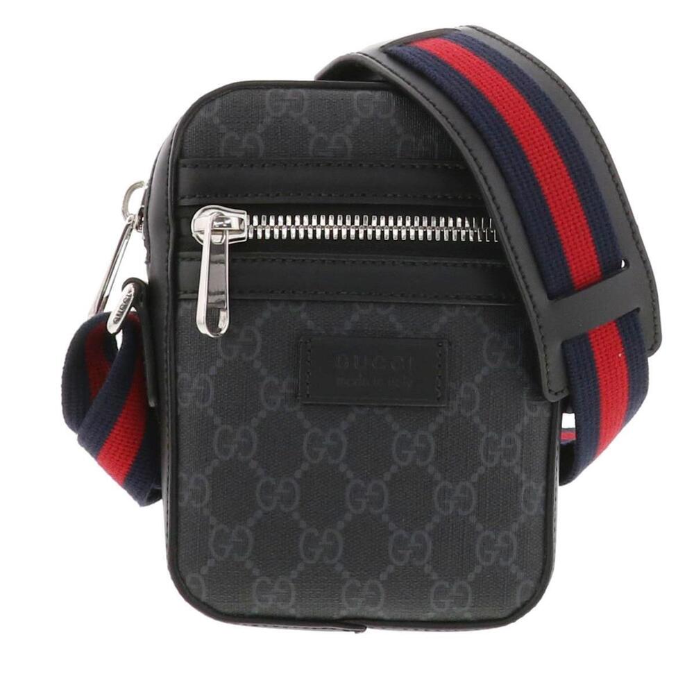 GUCCI Messenger Bag Shoulder GG Supreme Black